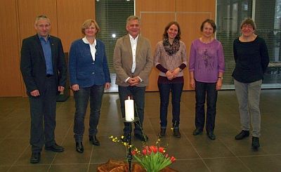 Pfarrer Gießler, Dr. Schwall-Geier, Winfried Hoggenmüller, Anette Zittel, Barbara Bruder, Gabirele Bögershausen (v.l.n.r.)